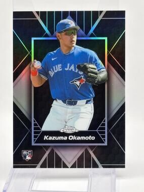 2026 Topps Chrome Kazuma Okamoto Rookie Shadow Etch Case Hit SSP Blue Jays RC